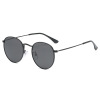 Retro metal sunglasses, universal glasses solar-powered suitable for men and women, wholesale