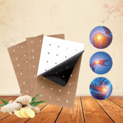 廠家批發無紡布打孔生薑黑膏裸貼O EM代加工定 制生薑發熱膏藥貼