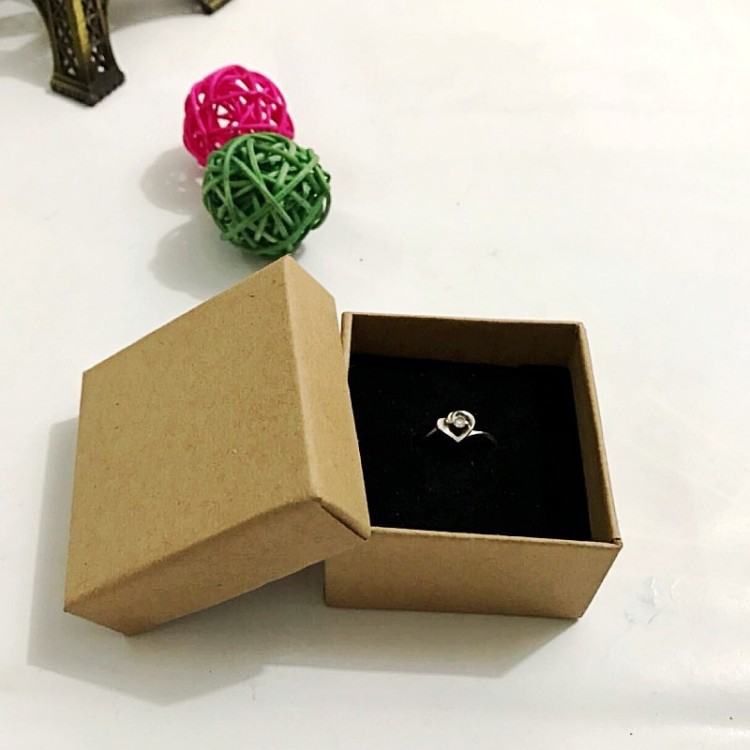 首饰盒批发 牛皮纸手链盒 项链吊坠盒 戒指盒 复古饰品盒可印logo