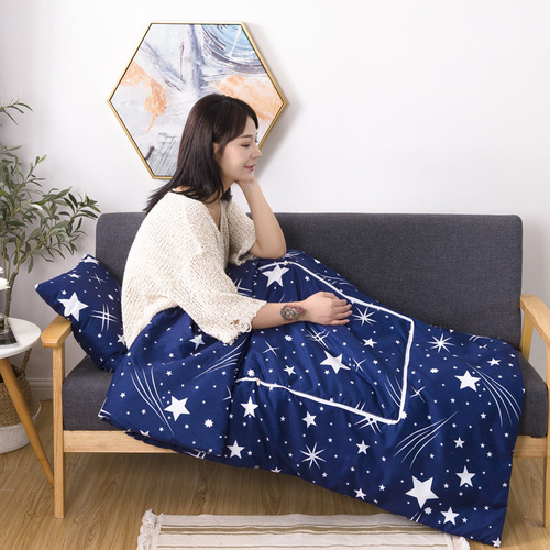 Pillow and quilt dual-purpose cushion, print LOGO as requested, multi-functional car office nap pillow, air-conditioning quilt
