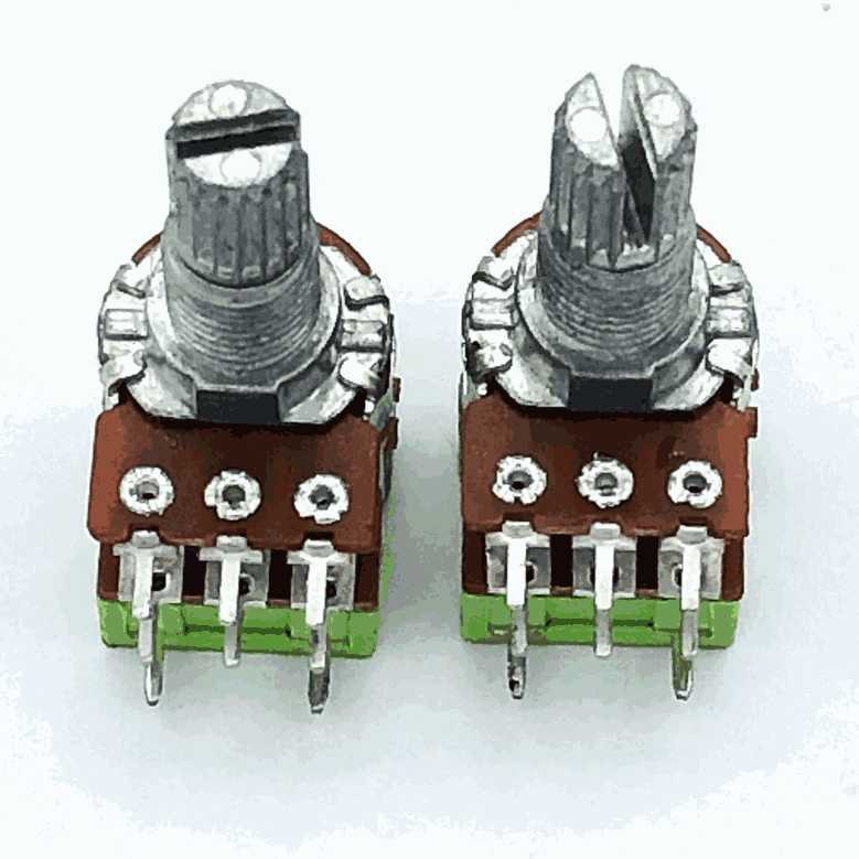 1210GS双联带开关B50K电位器15花柄无止档带步进H=10可调电阻