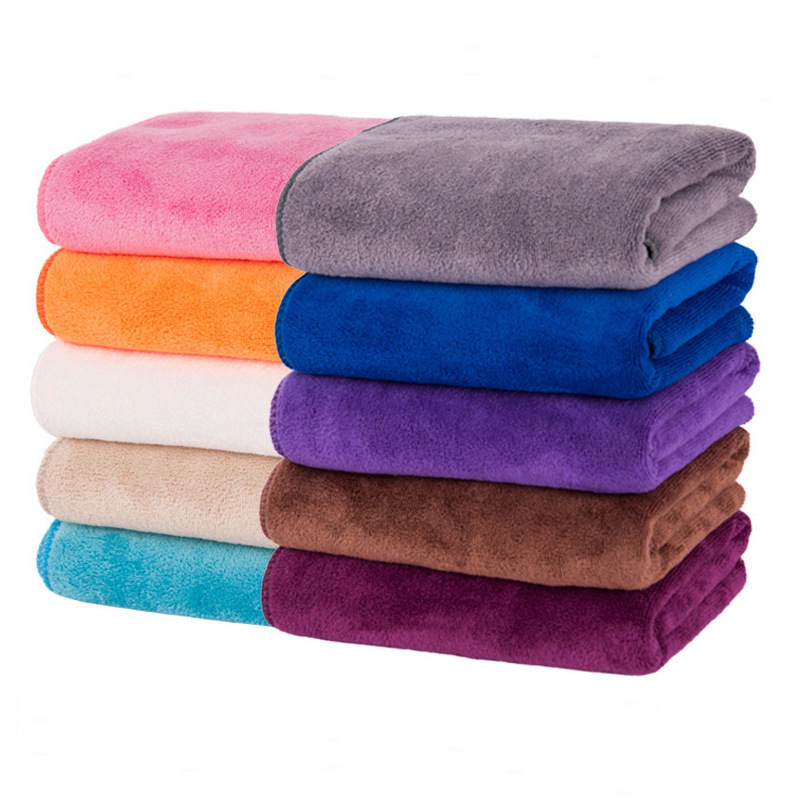 Factory wholesale 35x 75 fine fiber absorbent towel Barber disinfection beauty Towel logo thickened