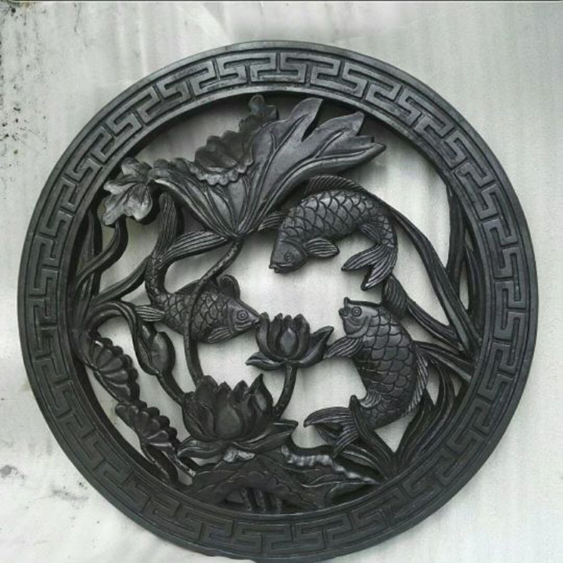 厂家销售古建筑砖雕 仿古四合院砖雕 手工艺画照壁青砖雕