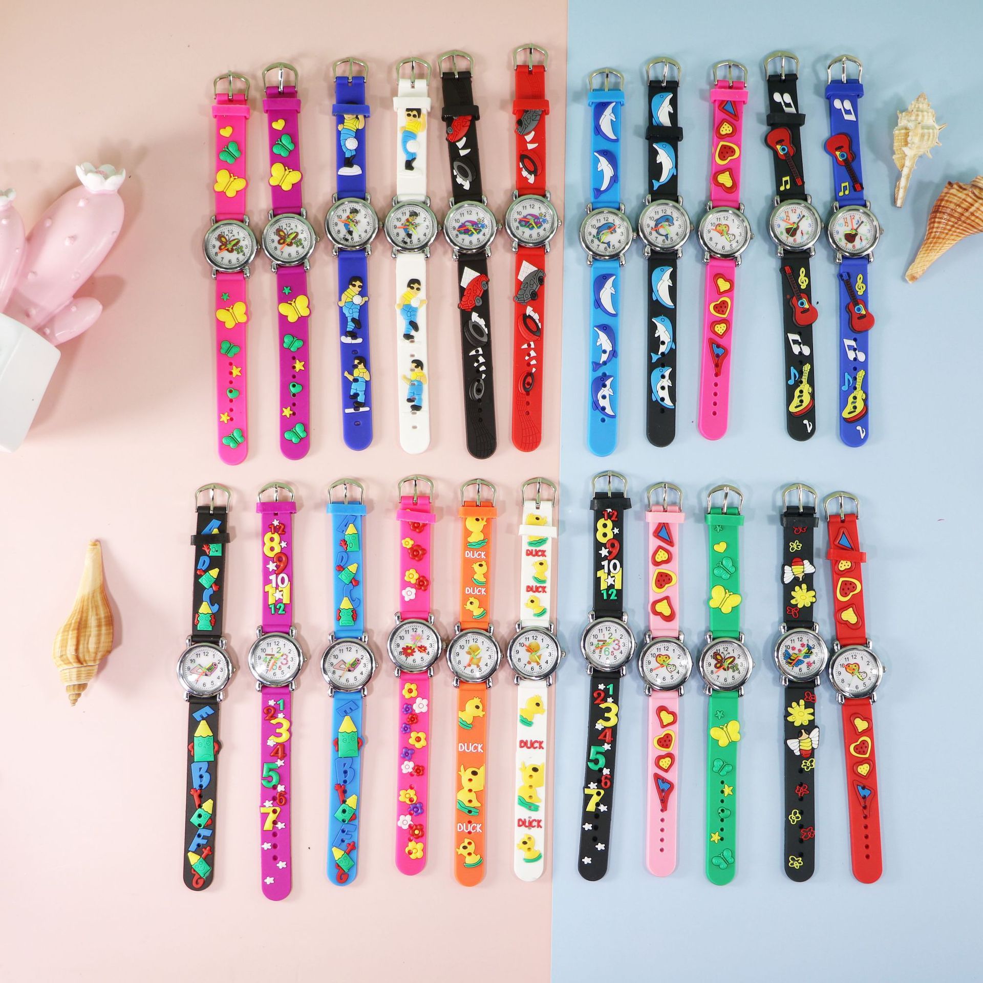 Manufacturers supply new creative children's watches kindergarten Primary School students cartoon clap watch cartoon table