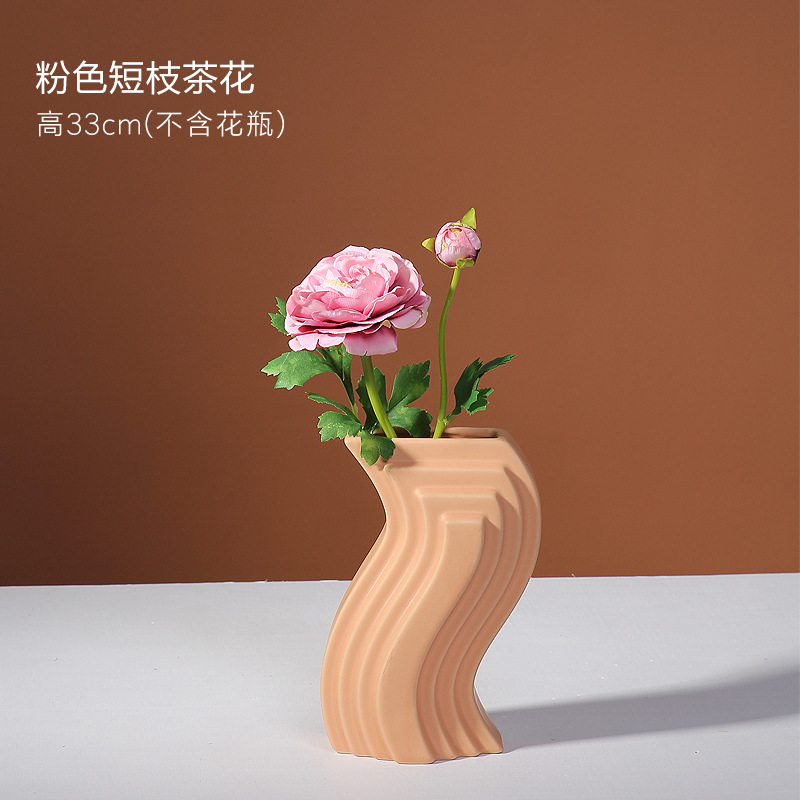 Estilo nórdico florero de cerámica decoración moderna geométrica modelado arquitectónico Hotel modelo habitación creativa decoración suave