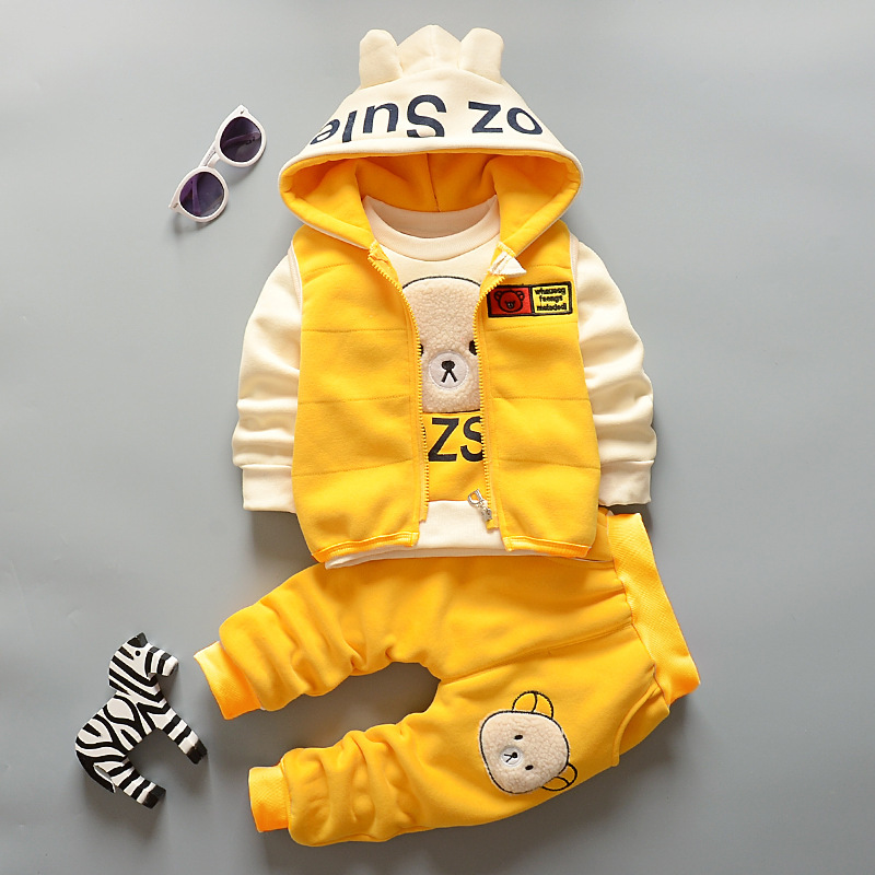 Girls' Spring and Autumn Three-Piece Suit Baby Children's 0-1-2-3 Years Old Children's Clothes Baby Boys Autumn and Winter Plus Velvet Suit 5 Girls' Spring and Autumn Three-Piece Suit Baby Children's 0-1-2-3 Years Old Children's Clothes Baby Boys Autumn and Winter Plus Velvet Suit 5