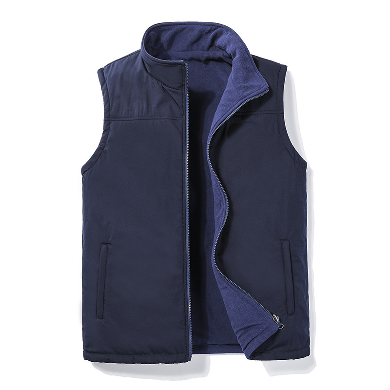 Fleece Double-sided Vest Men's Autumn and Winter Outdoor Leisure Sports Sleeveless Vest Vest Vest Middle-aged and Elderly Jacket Fleece Double-sided Vest Men's Autumn and Winter Outdoor Leisure Sports Sleeveless Vest Vest Vest Middle-aged and Elderly Jacket