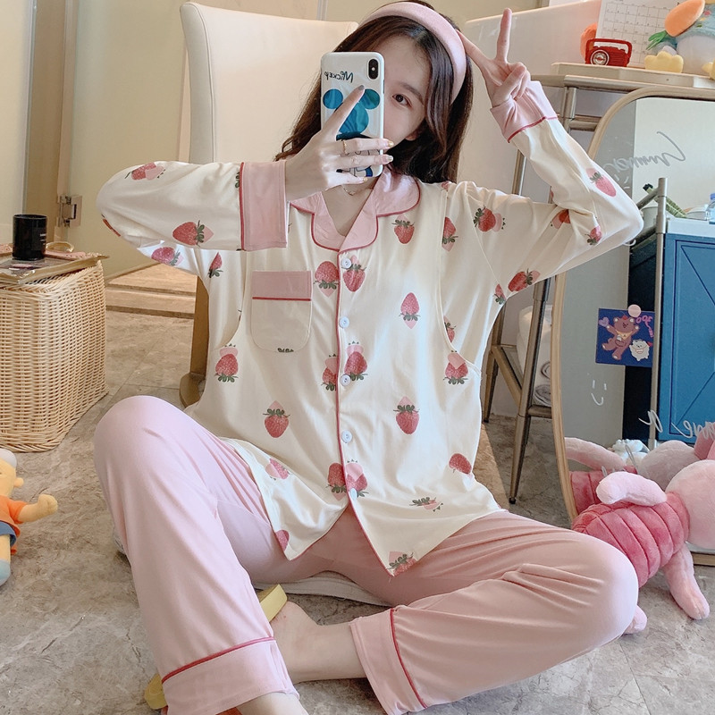 산모 잠옷, 봄, 가을, 여름 라펠 가디건, 달콤한 산후 수유복, 수감복, 가정복 정장, 제조업체 도매