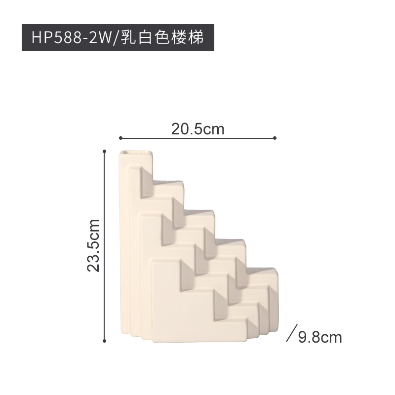 Nórdico geométrico Cerámica Arte florero moderno minimalista salón TV gabinete diseñador creativo decoración adornos