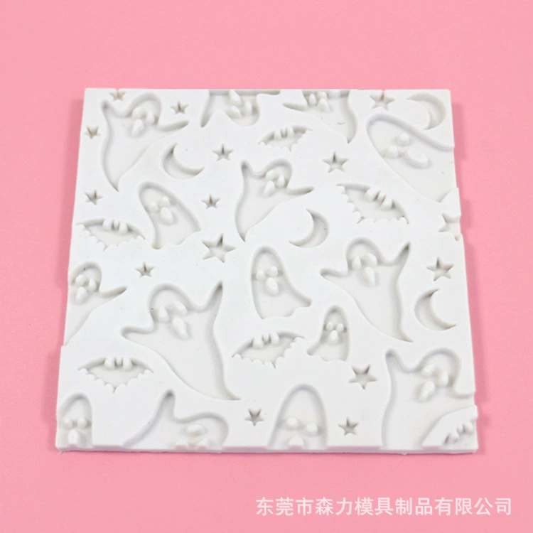 Mousse, acrylic ghost fondant, silicone mold, DIY