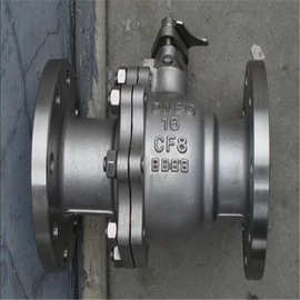 Q641F-64P气动不锈钢法兰球阀图片