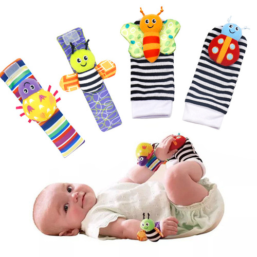 Baby watch wrist strap socks sock cover baby hand band rattle single price