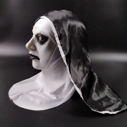 The Conjuring 2 Nun Mask Halloween Horror Makeup Mask Tricky Ghost Face Horror Scary Latex Hood Nun