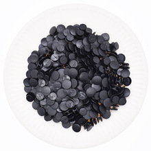 塑料扣鞋花扣 diy洞洞鞋黑底扣 1.2cm塑料适用工字扣鞋花底扣批发