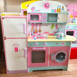 木制仿真过家家冰箱厨房大型儿童体验木质益智男女孩切切玩具礼物