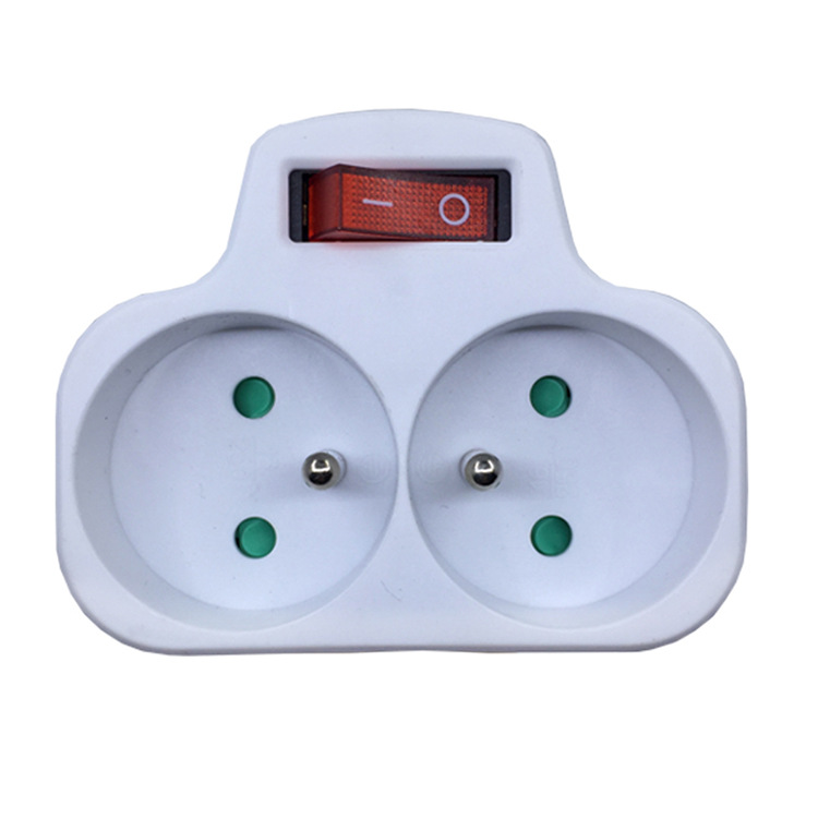 16A/250V欧式法式一转二转换器 法国波兰比利时转换插头插座 NF