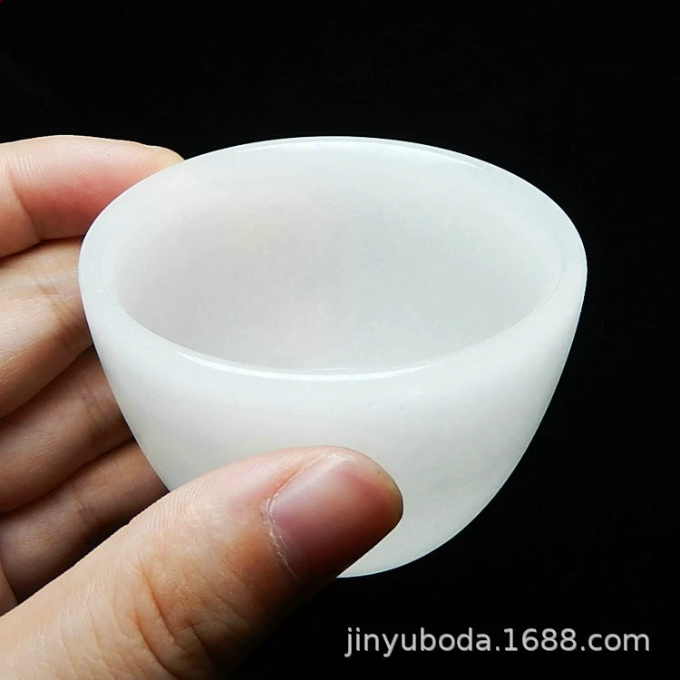 Wineglass white jade, tea cup, tea set