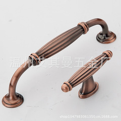 Zinc alloy handle European style ivory white paint cabinet door handle modern simple gold painted drawer furniture small handle