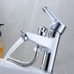 Factory direct sales dual-purpose basin hot and cold single-hole faucet bathroom cabinet shower two-speed switch faucet