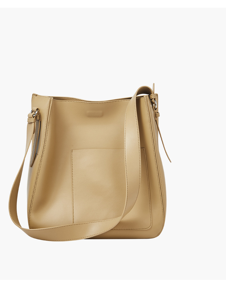 Trending Hot-Selling Market Basket Crossbody Bag For Women, Retro Bucket Bag, Genuine Leather Niche Design Large Capacity Tote Bag - Thumbnail 7