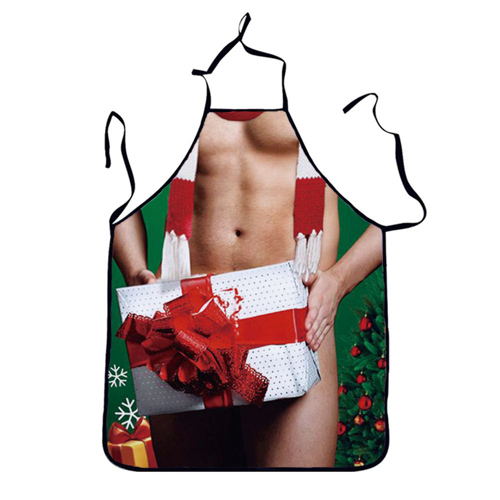 Muscle hombres cintura sexy bikini encaje Navidad Festival de dibujos animados pareja partido Amazon nuevo delantal