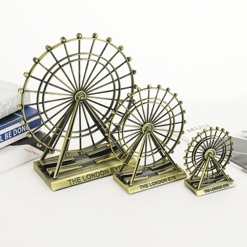 Cross-border new Ferris wheel ornaments, home accessories, scenic tourist souvenirs, handicrafts, metal building models