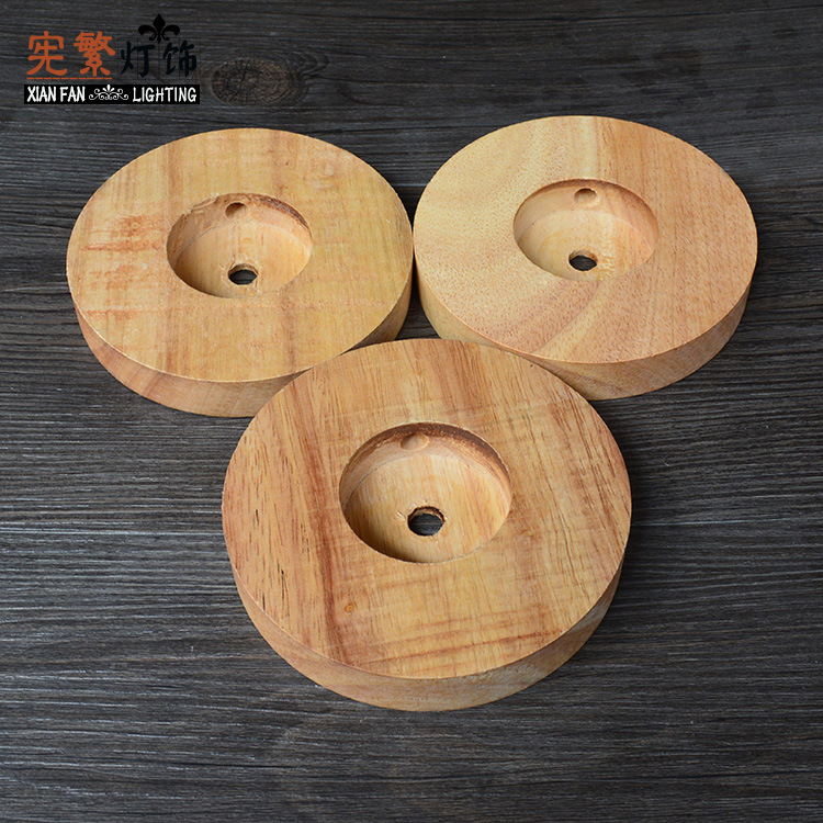 [Xianfan] 120x20 madera maciza color primario lámpara de mesa chasis iluminación lámpara accesorios roble lámpara de mesa base