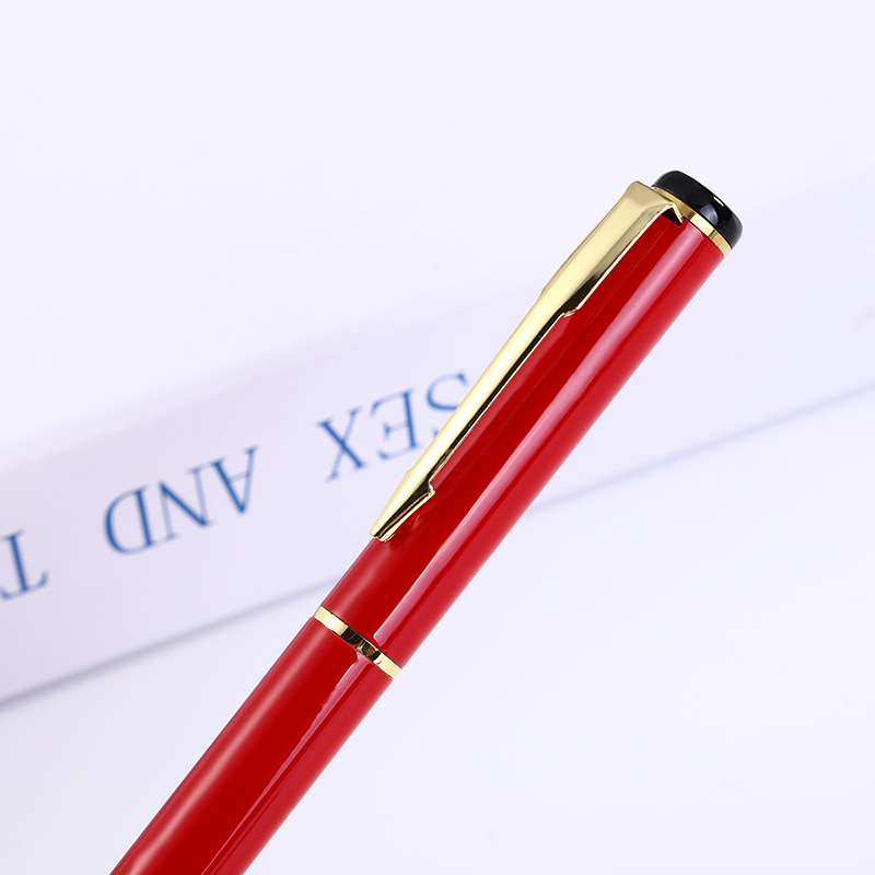 Bolígrafo de metal oficina de negocios pluma de gel Logotipo de letras en stock negocio publicidad regalo pluma firma pluma