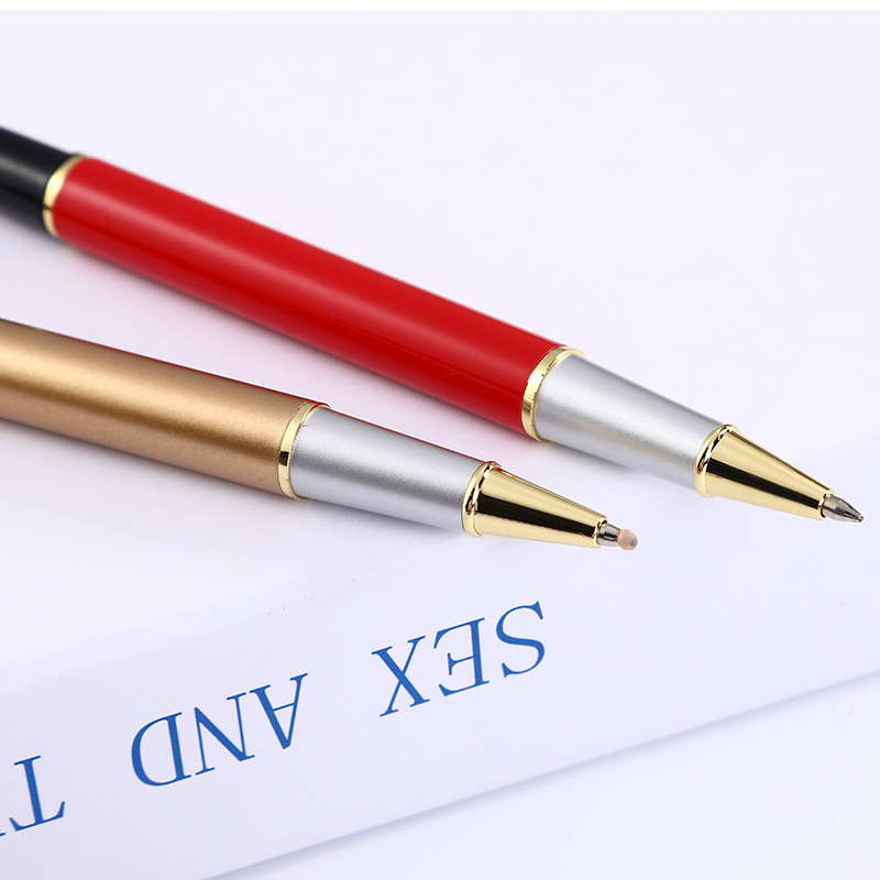 Bolígrafo de metal oficina de negocios pluma de gel Logotipo de letras en stock negocio publicidad regalo pluma firma pluma