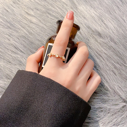 Cat's Eye Opening Adjustable Ring Women's Fashion Personality Ins Trend Internet Celebrity Niche Design Women's Index Finger Ring