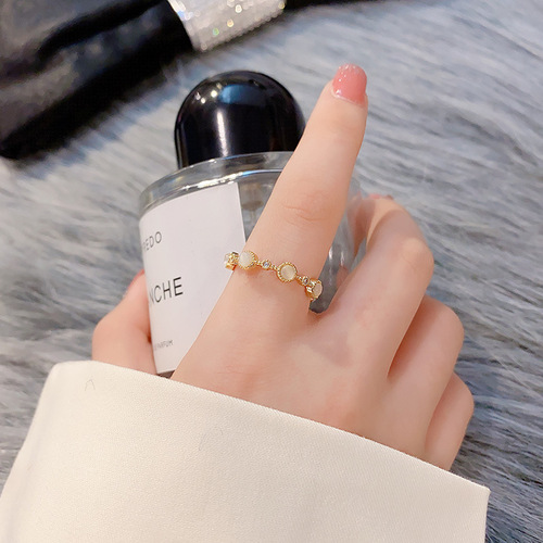 Cat's Eye Opening Adjustable Ring Women's Fashion Personality Ins Trend Internet Celebrity Niche Design Women's Index Finger Ring