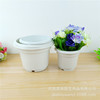 Plastic white flowerpot, round durable plant lamp for growing plants, increased thickness, wholesale