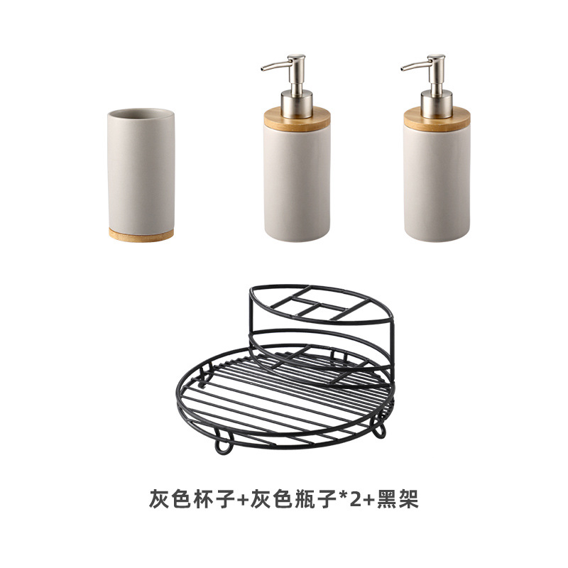 Nórdico hogar simple ins cerámica pareja cepillado taza de lavado traje almacenamiento rack suministros Baño