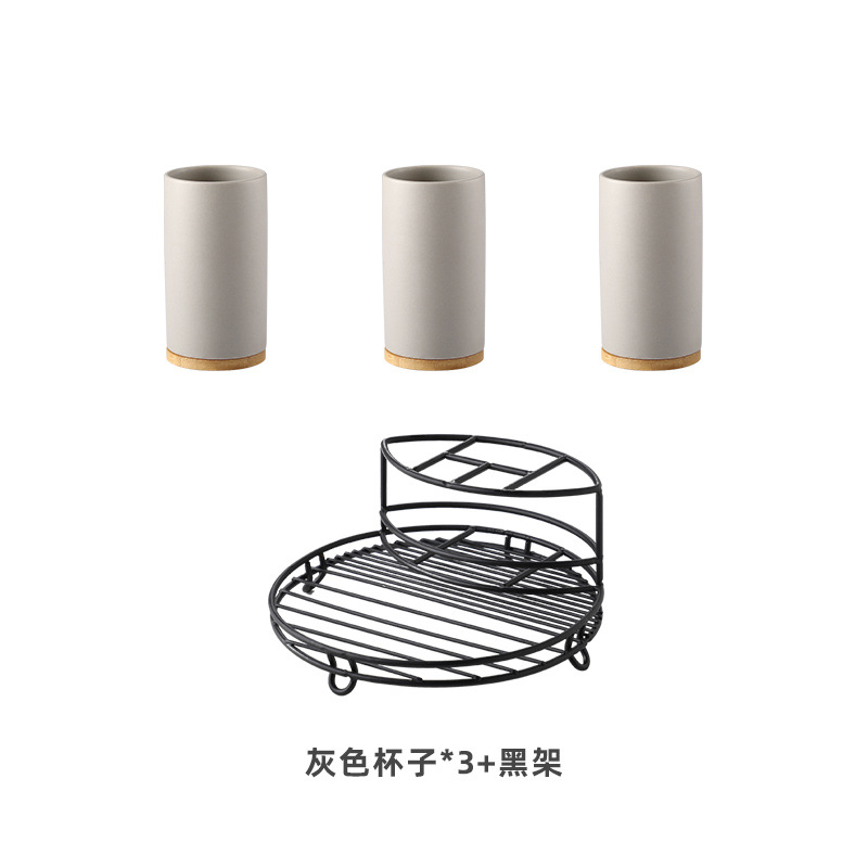 Nórdico hogar simple ins cerámica pareja cepillado taza de lavado traje almacenamiento rack suministros Baño