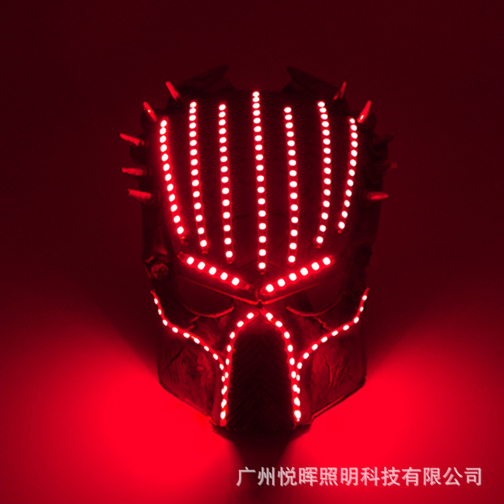 LED hierro Guerrero máscara 5V resaltar película tema rendimiento luminoso apoyos flash máscara luminosa nuevo