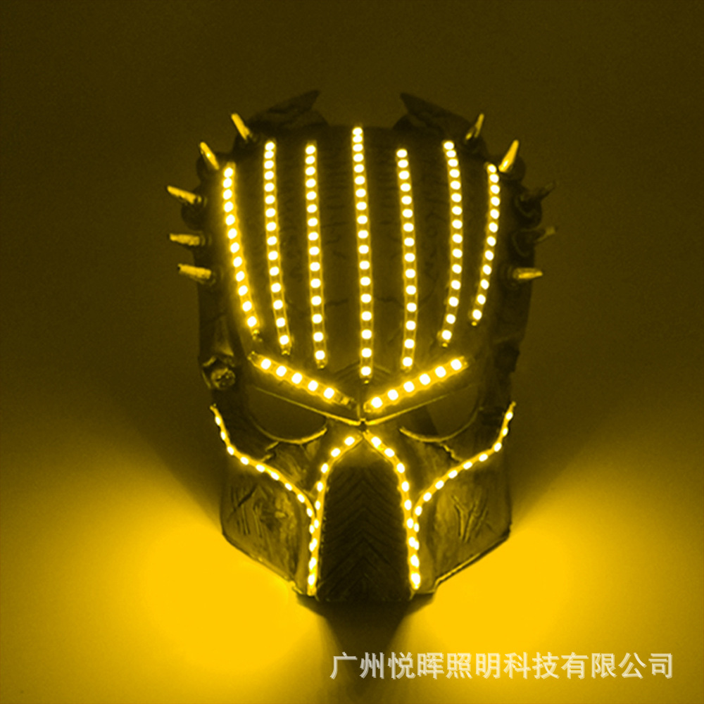 LED hierro Guerrero máscara 5V resaltar película tema rendimiento luminoso apoyos flash máscara luminosa nuevo