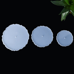 diy跨境2款ins風三層花形托盤果盤茶盤擺台水果硅膠模具