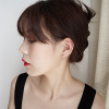 Brand small design earrings with pigtail, fashionable DNA model, ear clips, no pierced ears, trend of season