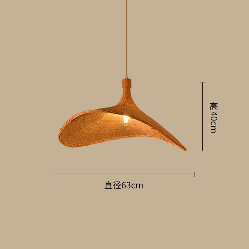 Nuevo estilo chino de bambú tejido de bambú araña creativa estilo japonés restaurante B & B lámpara Hotel Casa de Té olla caliente tienda lámpara de ratán