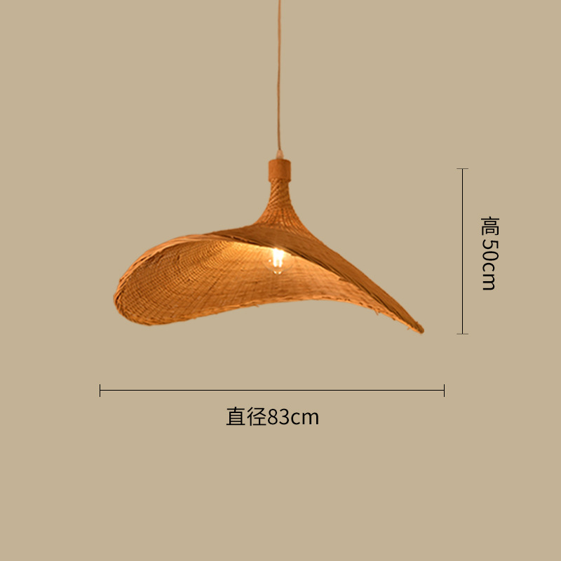 Nuevo estilo chino de bambú tejido de bambú araña creativa estilo japonés restaurante B & B lámpara Hotel Casa de Té olla caliente tienda lámpara de ratán