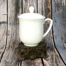 厂家1骨瓷盖杯 陶瓷会议茶水杯 酒店客房带盖骨瓷喝水杯