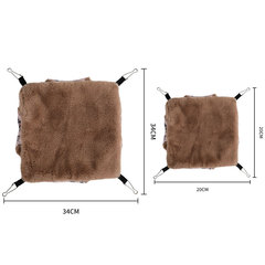 跨境寵物吊床 松鼠蜜袋鼯吊床窩 懸掛式倉鼠窩 雙層保暖寵物睡袋