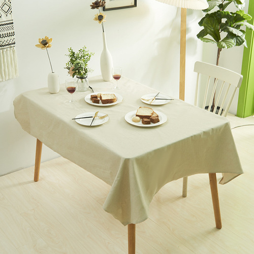 Xue Ai Tablecloth Fabric Solid Color Nordic Minimalist Waterproof Solid Color Coffee Table Cloth Internet Famous Tablecloth Wholesale Tablecloth