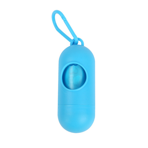 Cross-border new pet outdoor convenient waste bag storage container, pill-shaped cleaning box, dog poop scooper