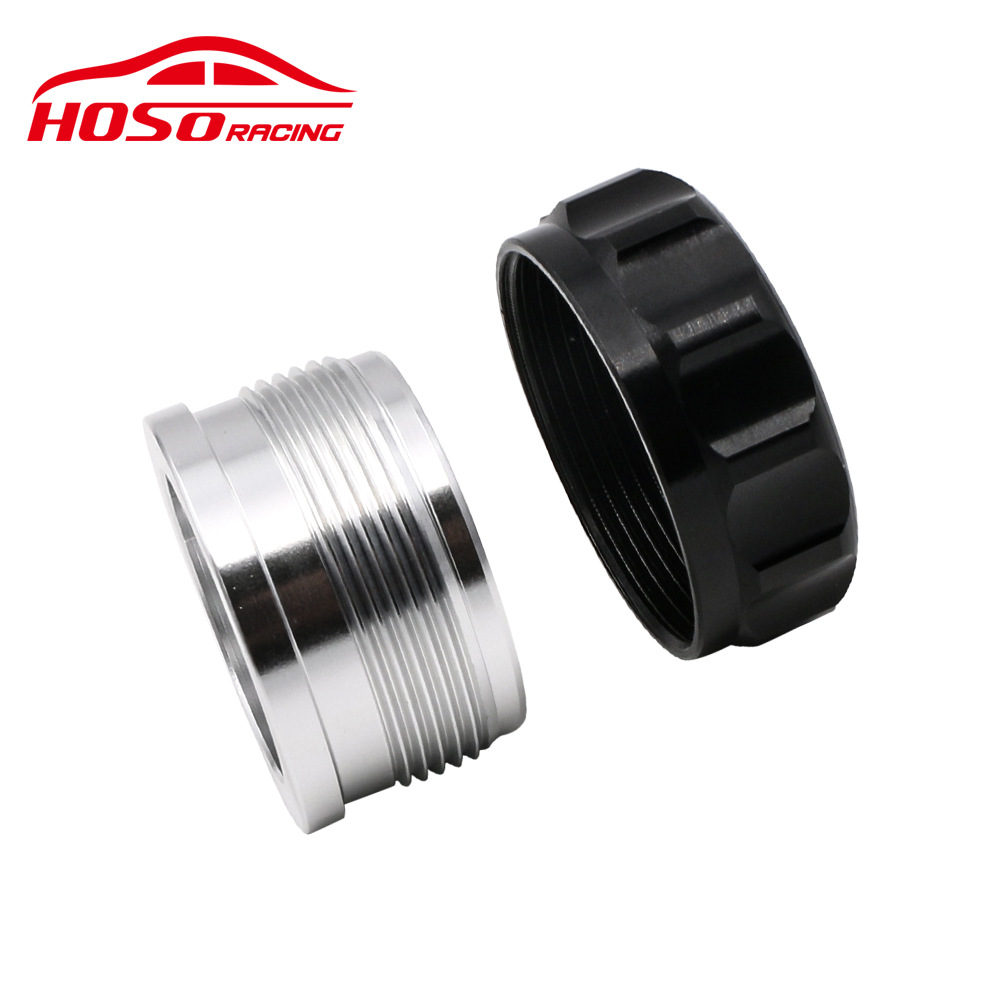 Accesorios para automóviles transfronterizos HJG01 negro plata modificado cubierta del tanque de combustible 1 pulgadas y 1,5 aleación de aluminio cubierta del tanque de soldadura