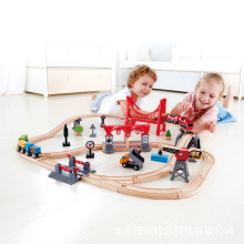 Hape火车轨道多功能套 3岁+儿童玩具婴幼儿宝宝木质模型套装
