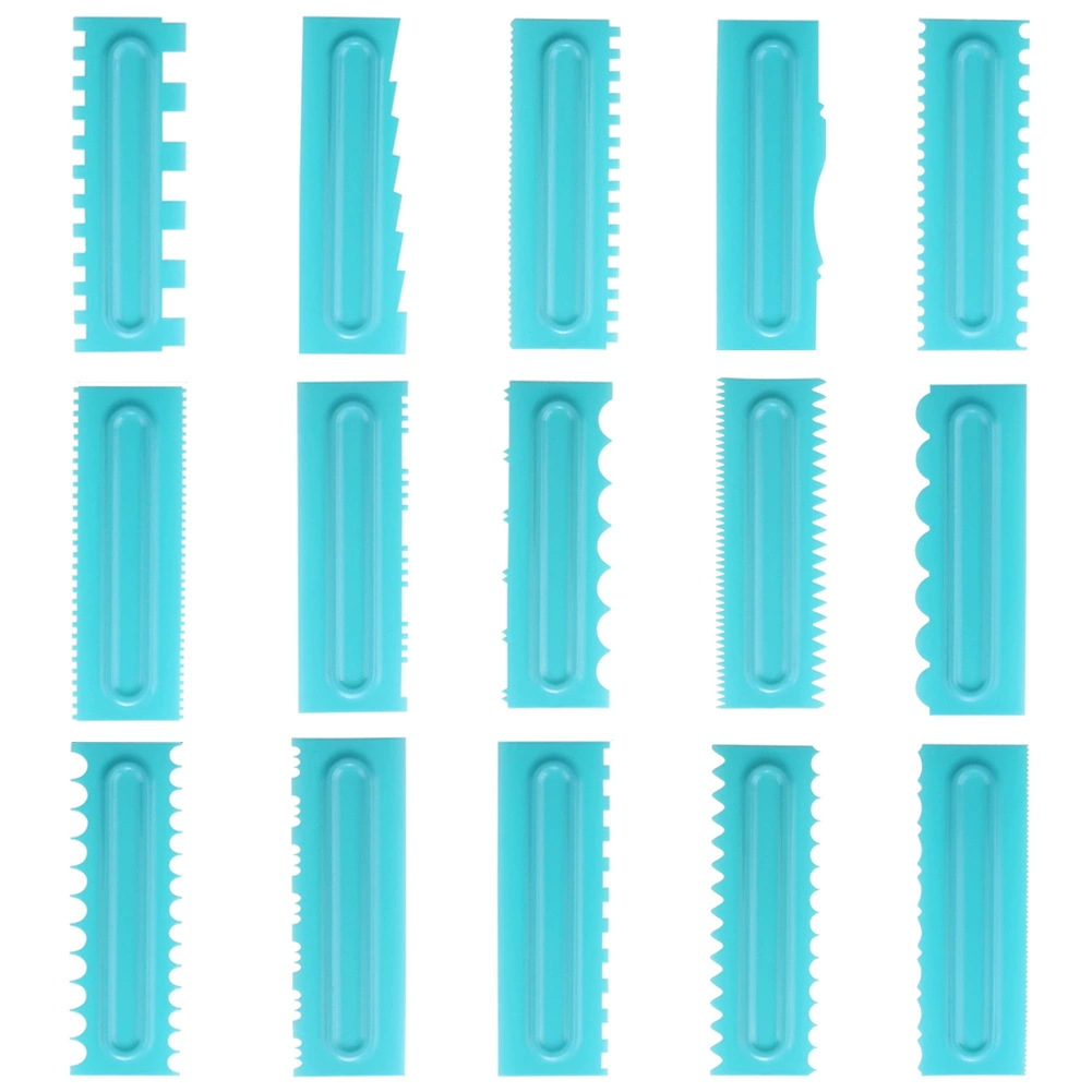 16 пластиковый скребок палец торт шаблон Инструменты моделирования крем скребок гребень выпечки инструменты