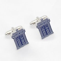 Wish Cross-border Creative Men's French Style Phone Booth Cufflinks Personal Accessory Hollywood and European & American Film and Television Peripheral Accessories