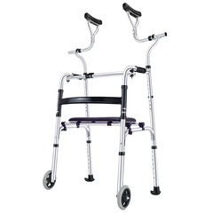 Walking aid, elderly cane, support frame, senior walking assistance device, step trainer with wheels, wheel-driven cart, lower limb training device