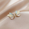 Fashionable silver needle, cute earrings, silver 925 sample, Korean style, simple and elegant design, wholesale